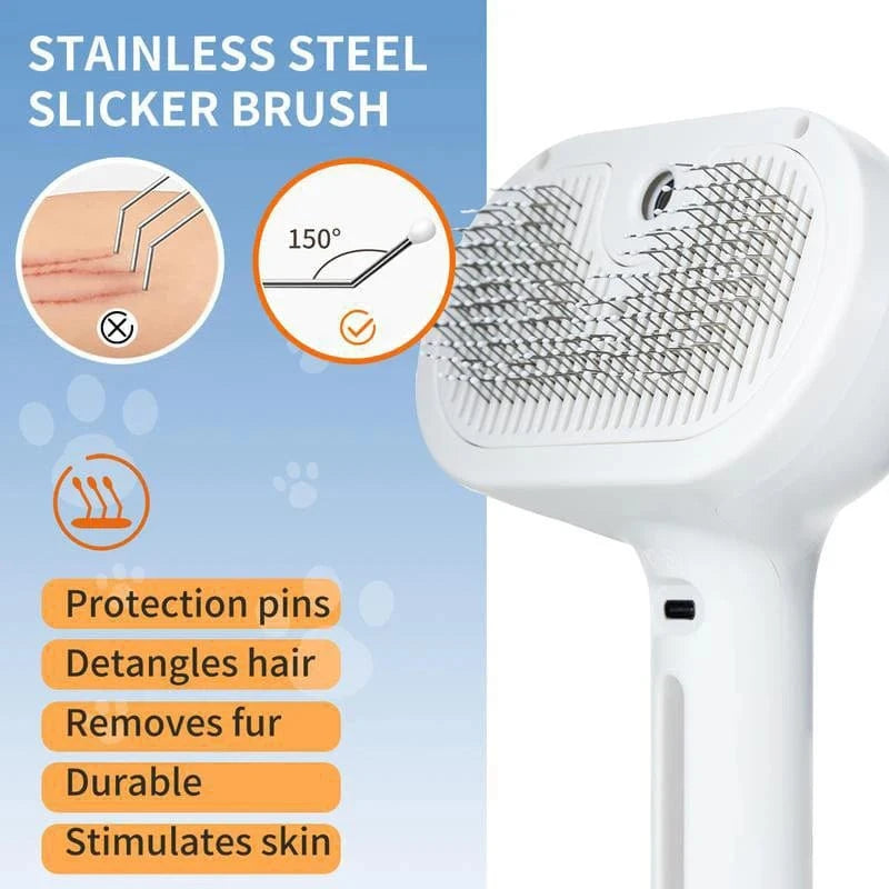 TechnuPet Dog Brush USB Pet Steam Comb