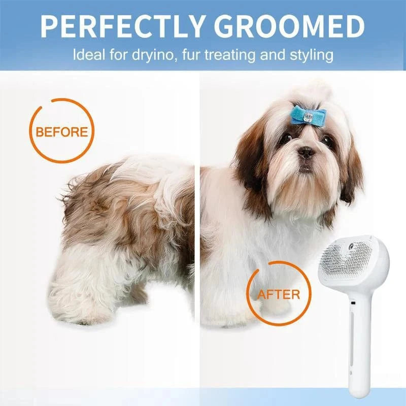TechnuPet Dog Brush USB Pet Steam Comb