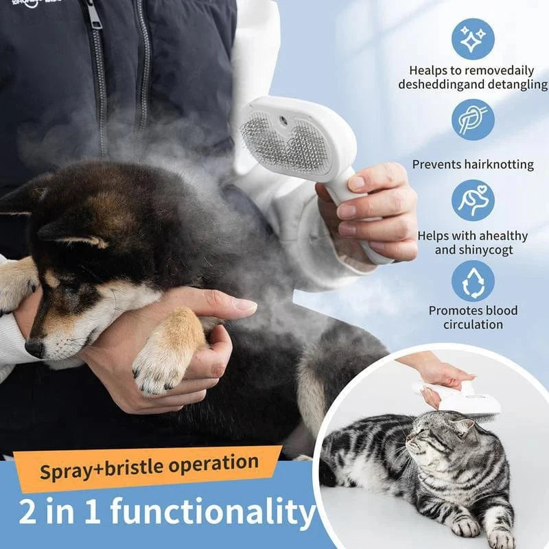 TechnuPet Dog Brush USB Pet Steam Comb