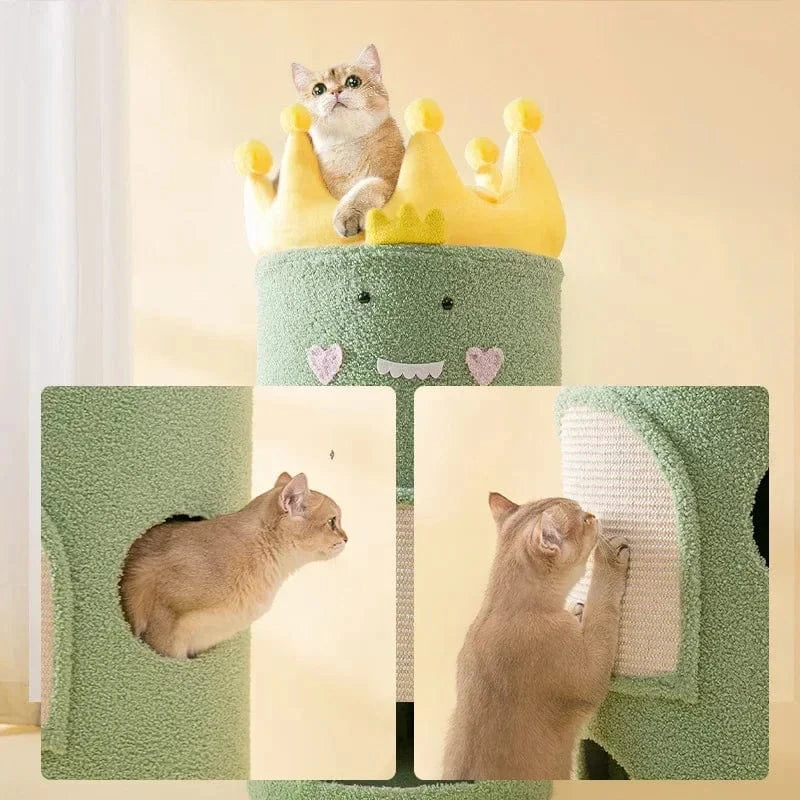 TechnuPet Cat Scratching Post Velvet Cat Climbing Scratching Post