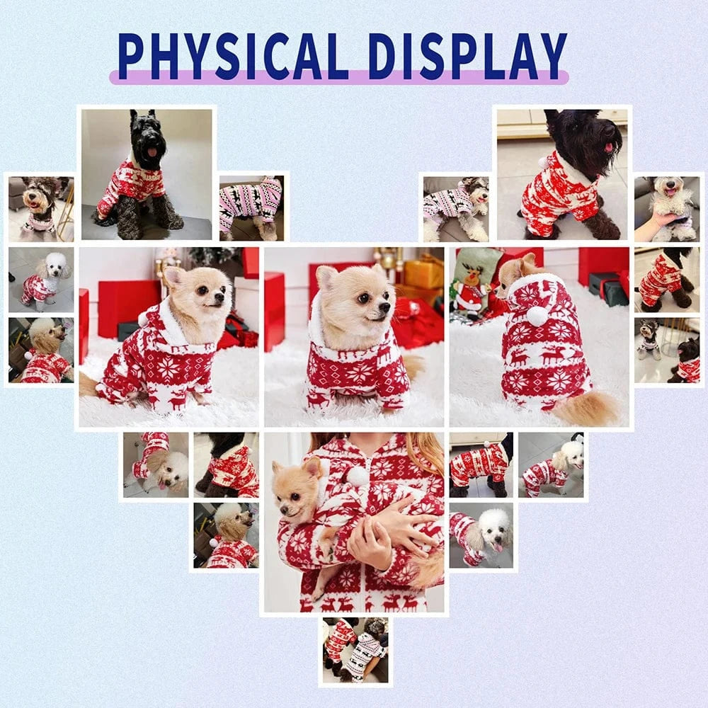 TechnuPet Pet Clothing Warm Christmas Dog Pajamas