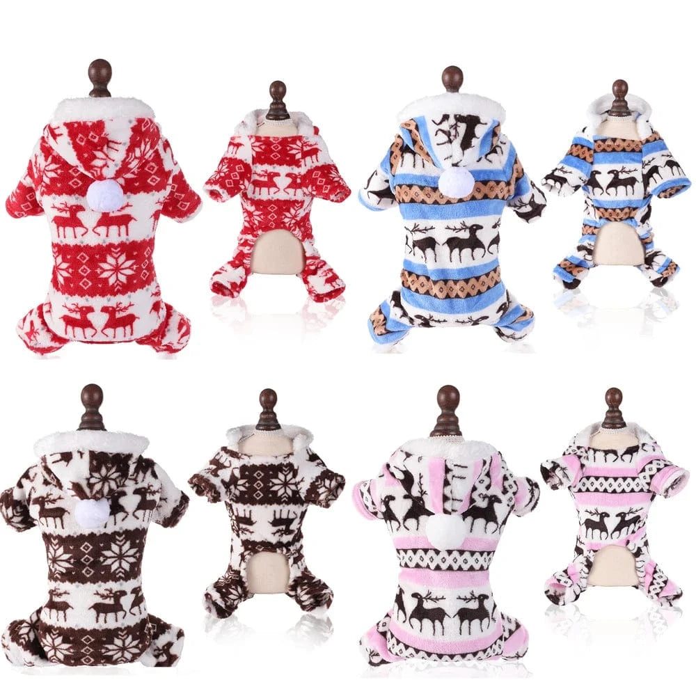 TechnuPet Pet Clothing Warm Christmas Dog Pajamas