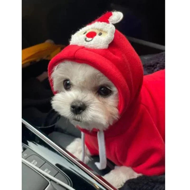 TechnuPet Dog Christmas Outfit Red 1 / XS(old) Warm Christmas Hoodie for Dogs