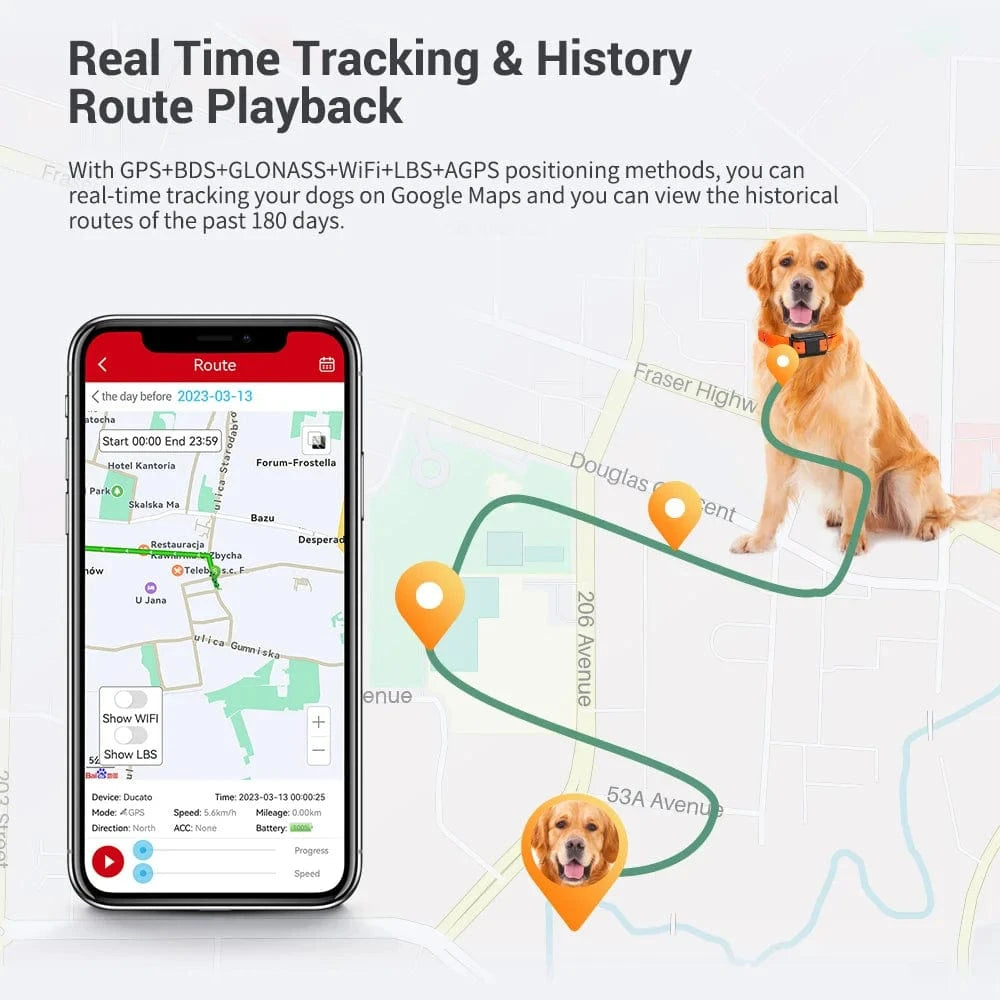 TechnuPet Dog GPS Tracker Lifetime Platform / CHINA Waterproof 4G Pet GPS Tracker