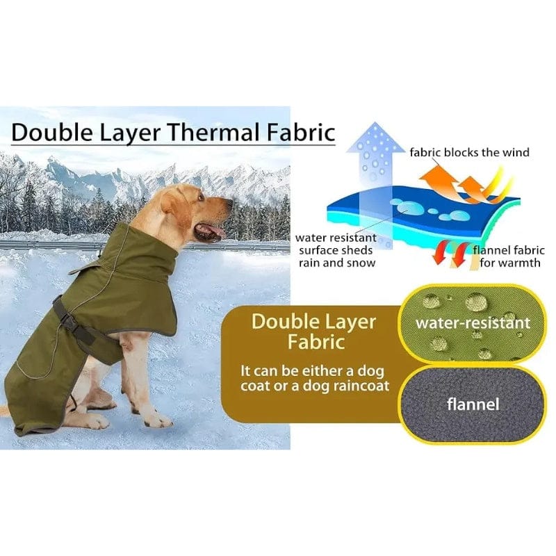 TechnuPet Dog Raincoats Waterproof Dog Raincoat with Soft Fleece Lining