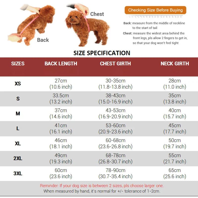 TechnuPet Dog Life jacket Winter Dog Jacket