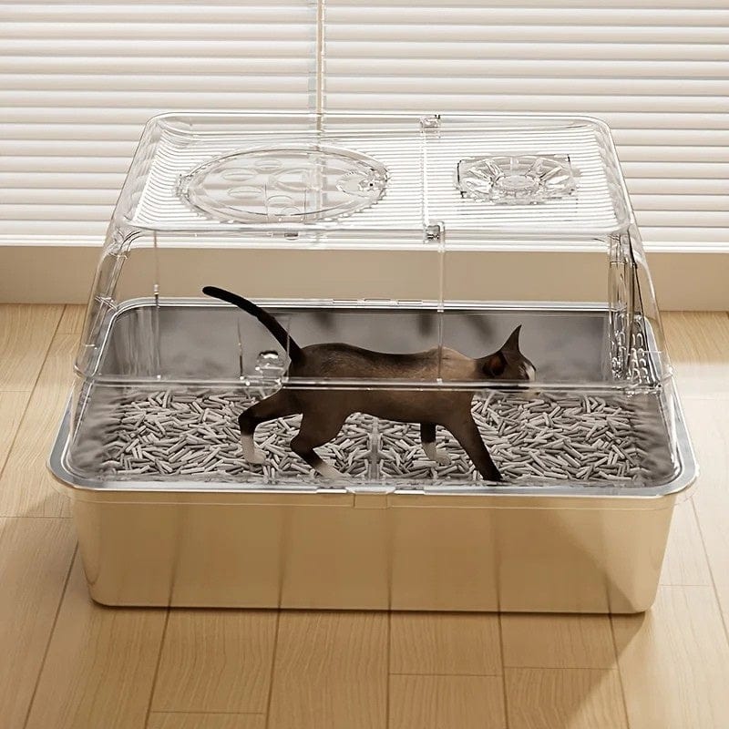 TechnuPet Smart Cat Litter XL Stainless-Steel Cat Litter Box