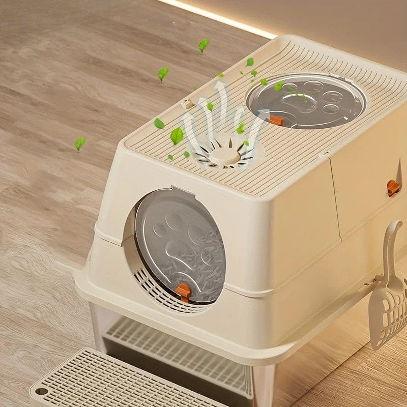 TechnuPet Smart Cat Litter XL Stainless-Steel Cat Litter Box