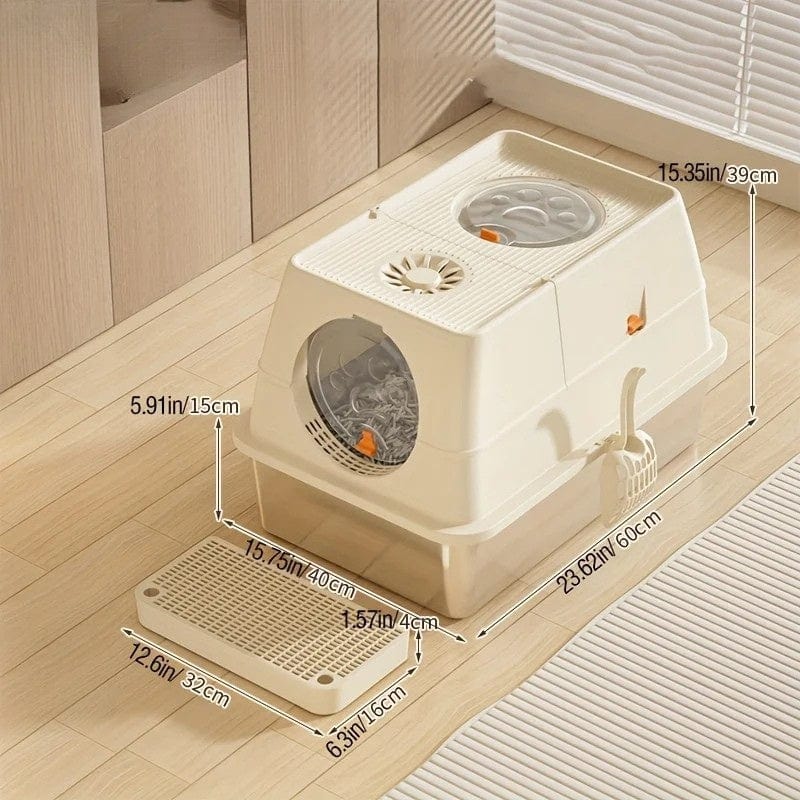 TechnuPet Smart Cat Litter XL Stainless-Steel Cat Litter Box