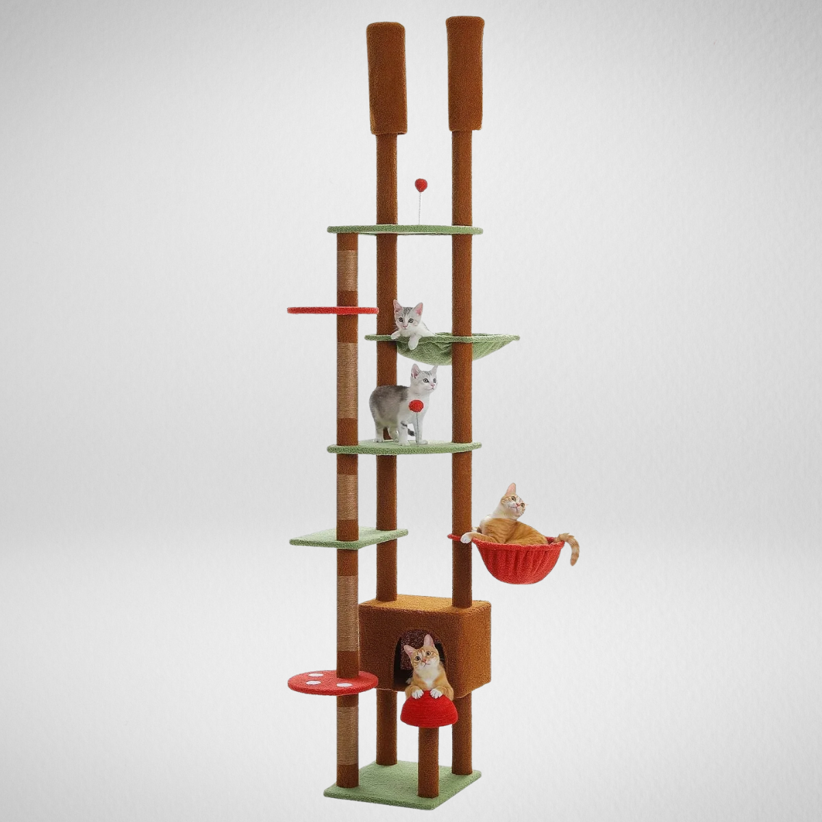 Adjustable Floor-to-Ceiling Cat Tree