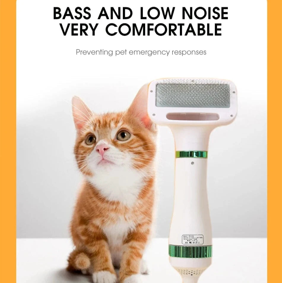 TechnuPet Dog Brush 2-in-1 Pet Hair Dryer with Slicker Brush