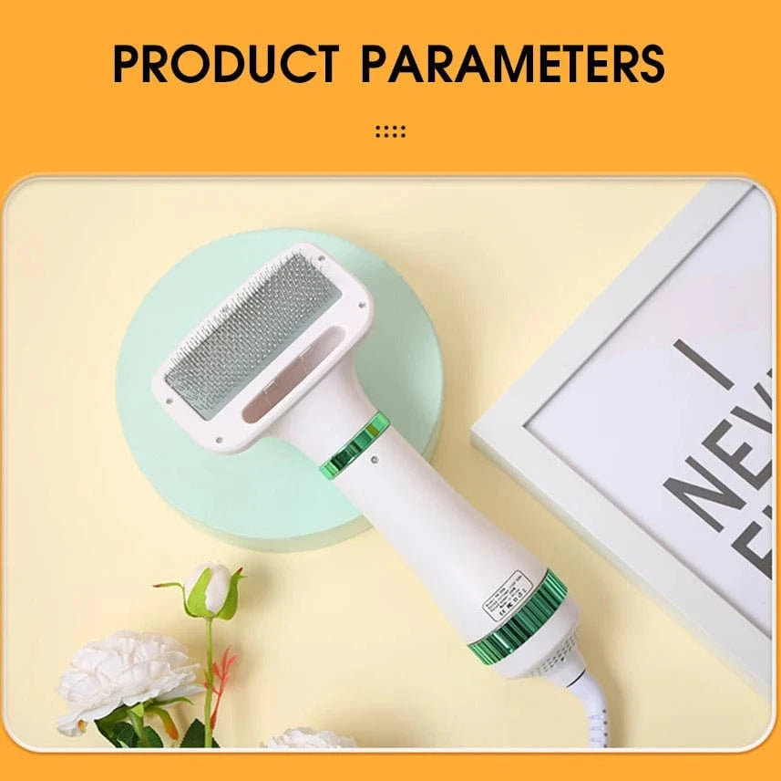 TechnuPet Dog Brush 2-in-1 Pet Hair Dryer with Slicker Brush
