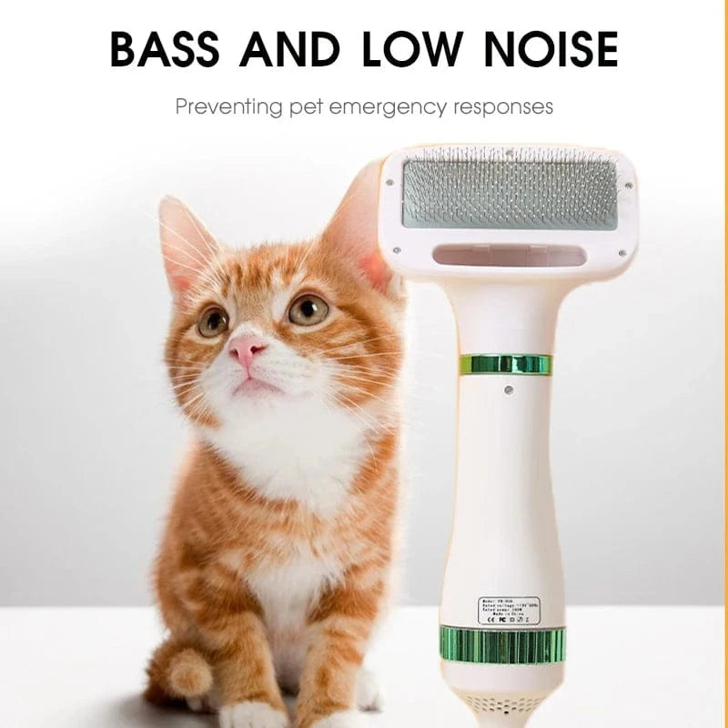 TechnuPet Dog Brush 2-in-1 Pet Hair Dryer with Slicker Brush