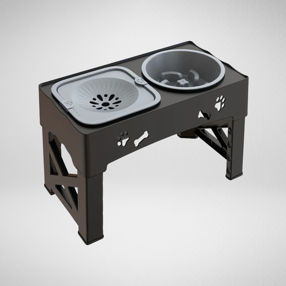 TechnuPet Raised Dog Bowls 3-in-1 Adjustable Pet Feeder