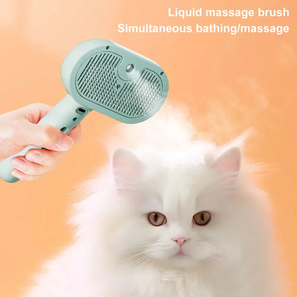TechnuPet Cat Brush 3-in-1 Cat Steam Brush