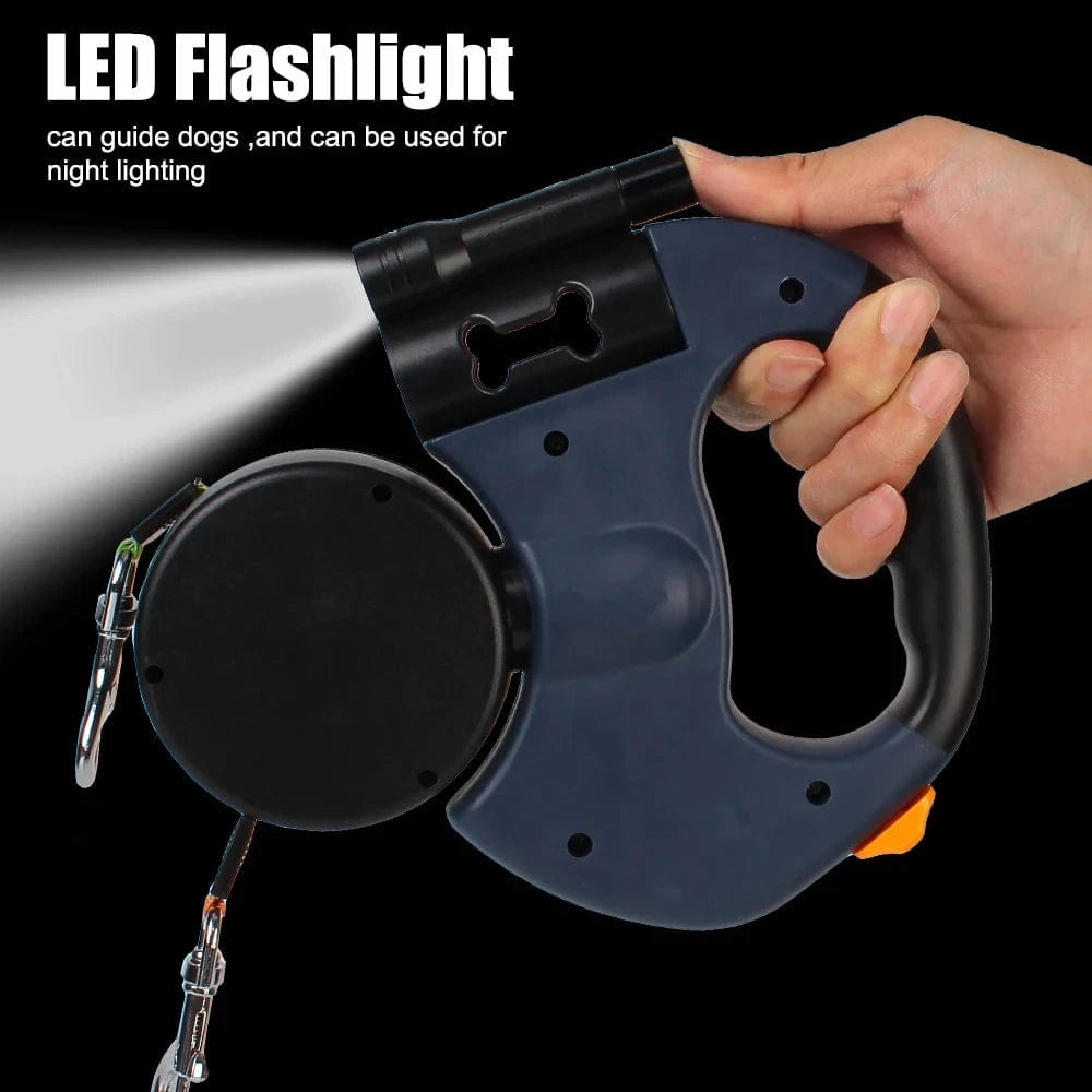 TechnuPet Smart Dog Leash 3m Retractable Double Dog Leash