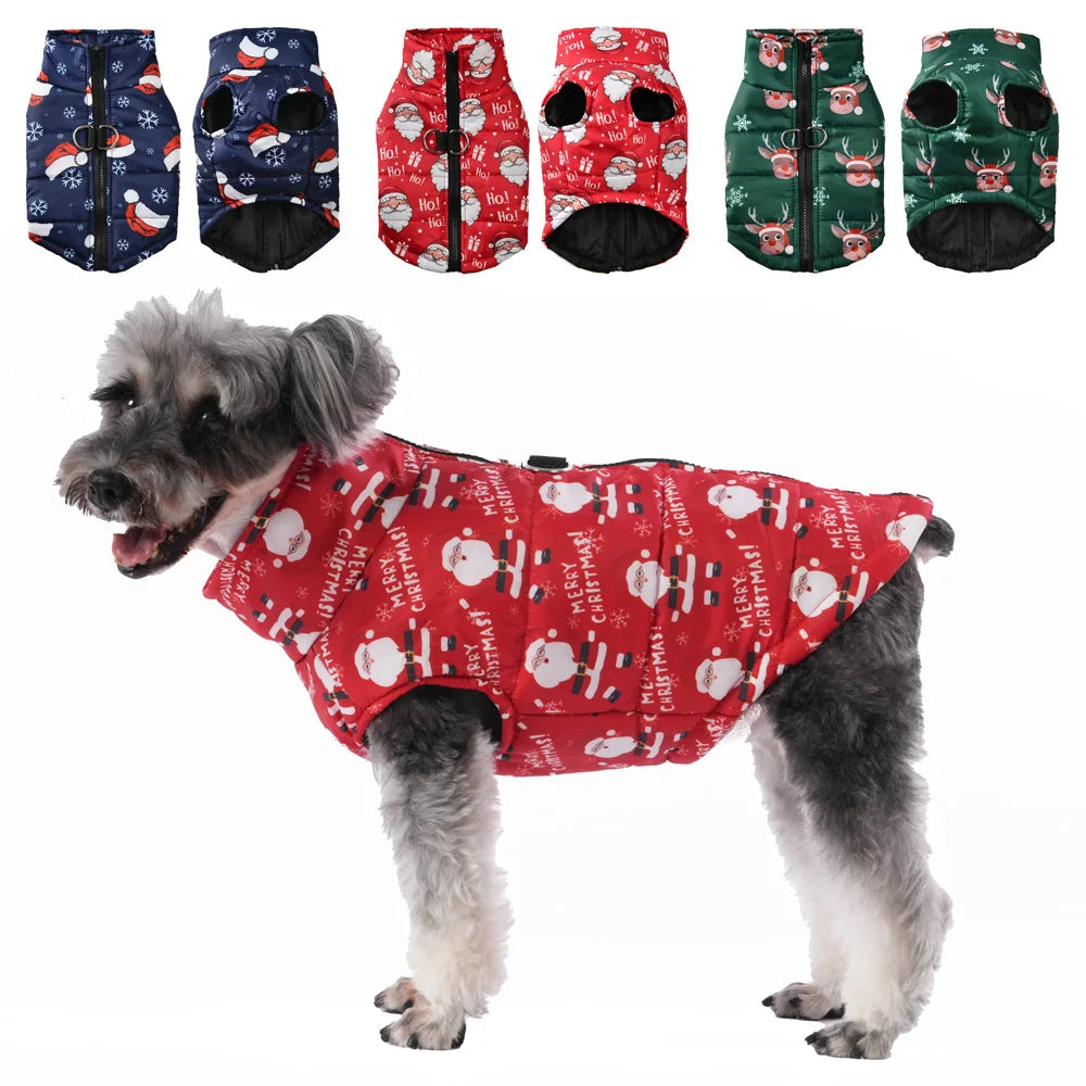 Christmas Party Dog Coat with Windproof Design
