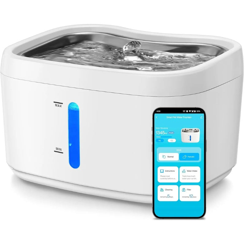 Smart Automatic Pet Water Fountain – 2.5L APP-Controlled