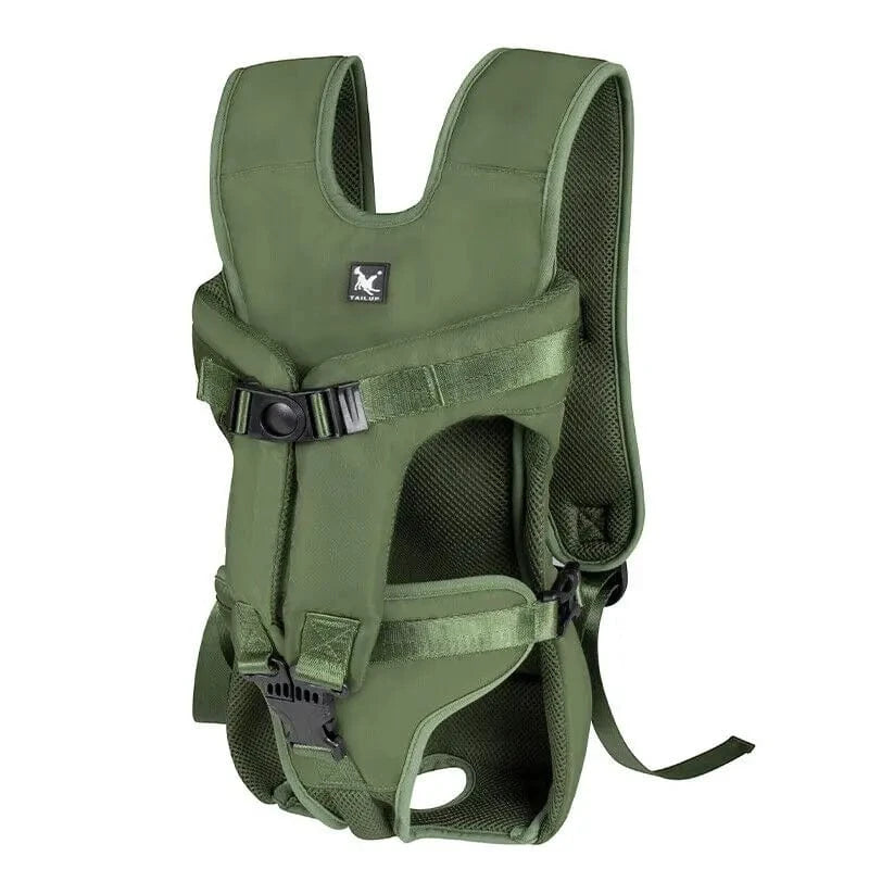 TechnuPet Pet Backpack green / L Adjustable Front Pet Carrier Backpack