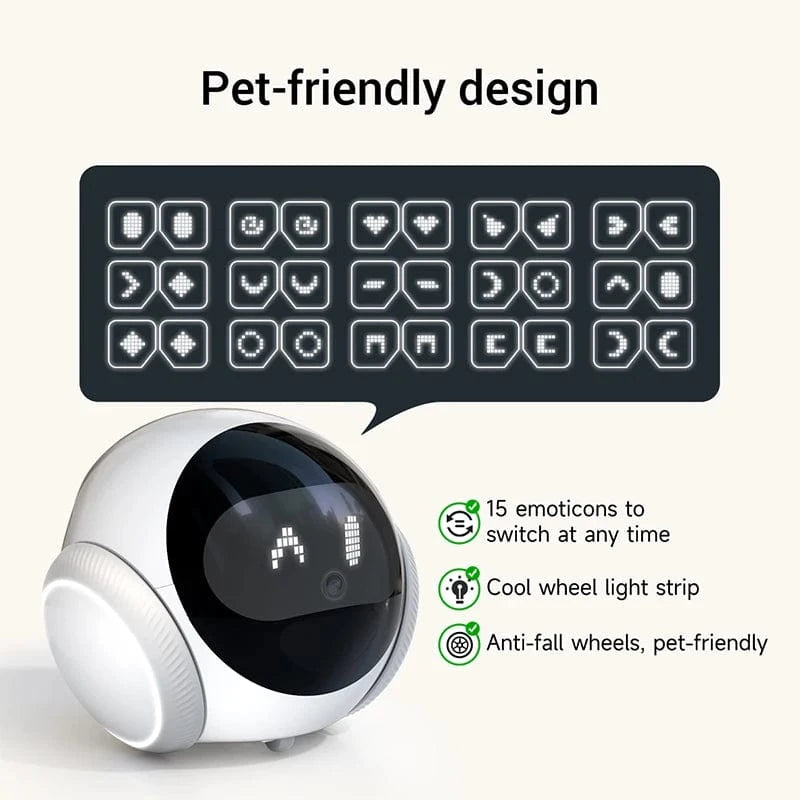 TechnuPet Cat Camera Auto-Charging 2K WiFi Pet Robot Camera