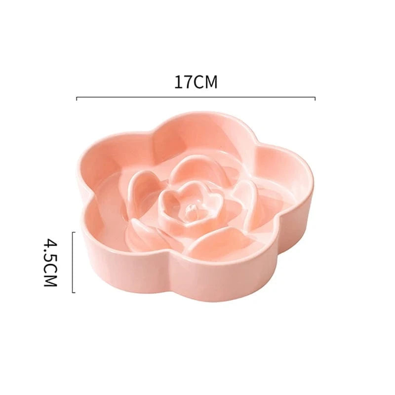 TechnuPet Slow Feeder Dog Bowl PK slow feeder / 6.7inch(17cm) Ceramic Slow Feeder Dog Bowl