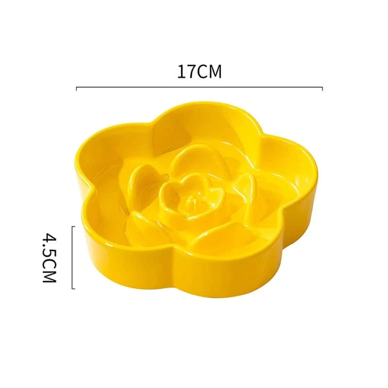 TechnuPet Slow Feeder Dog Bowl YL slow feeder / 6.7inch(17cm) Ceramic Slow Feeder Dog Bowl