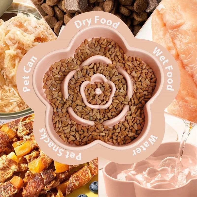 TechnuPet Slow Feeder Dog Bowl Ceramic Slow Feeder Dog Bowl