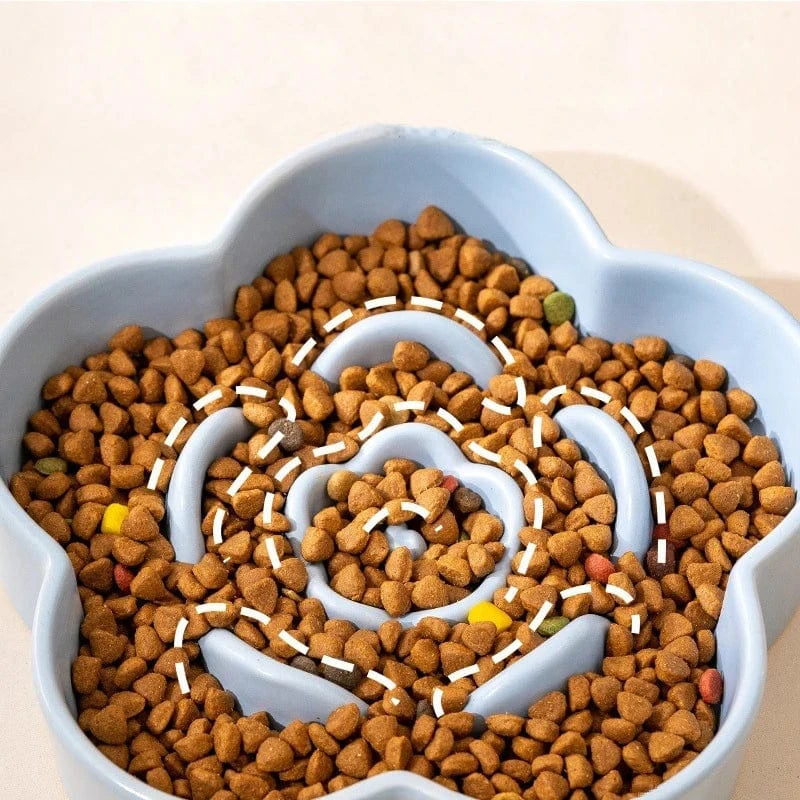 TechnuPet Slow Feeder Dog Bowl Ceramic Slow Feeder Dog Bowl