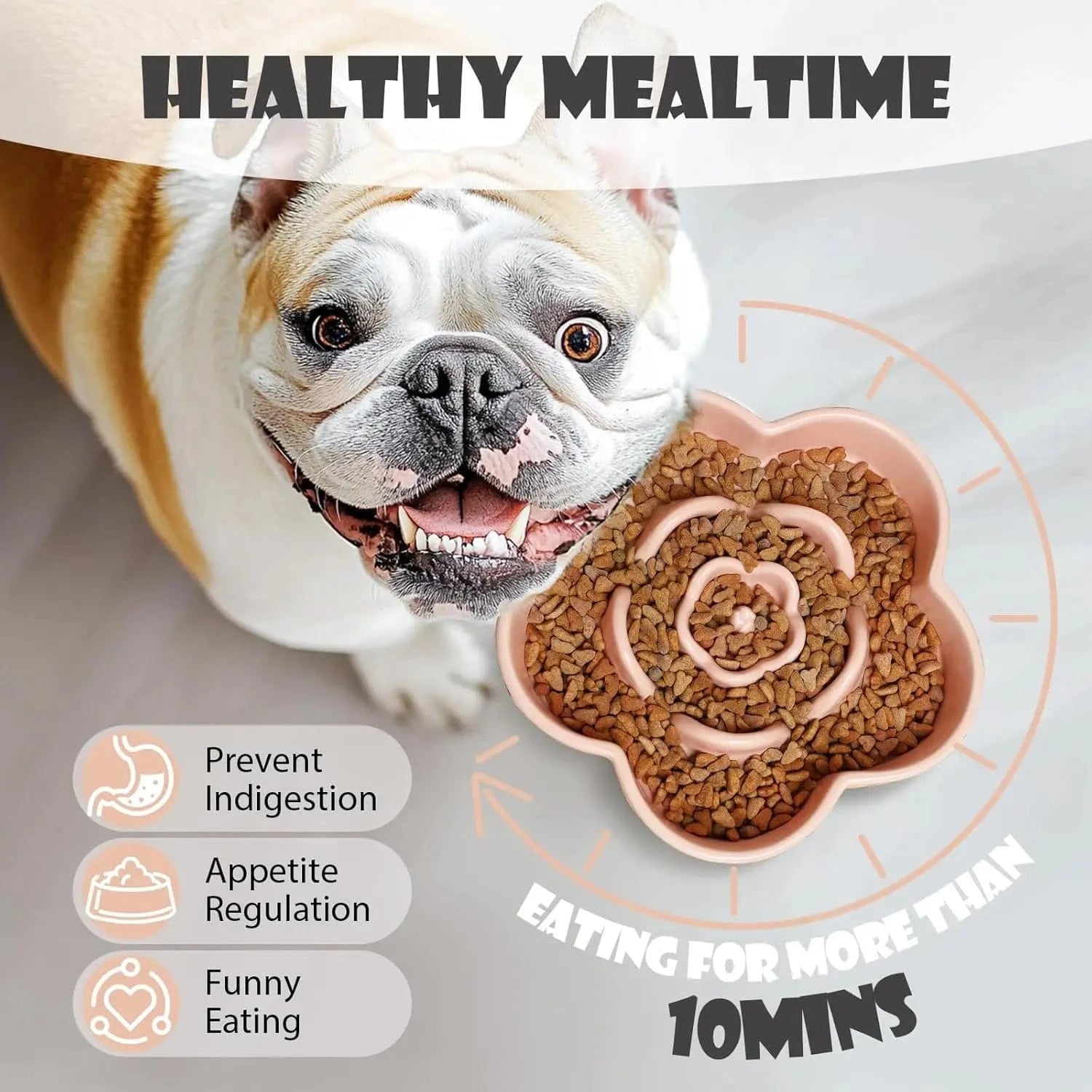 TechnuPet Slow Feeder Dog Bowl Ceramic Slow Feeder Dog Bowl