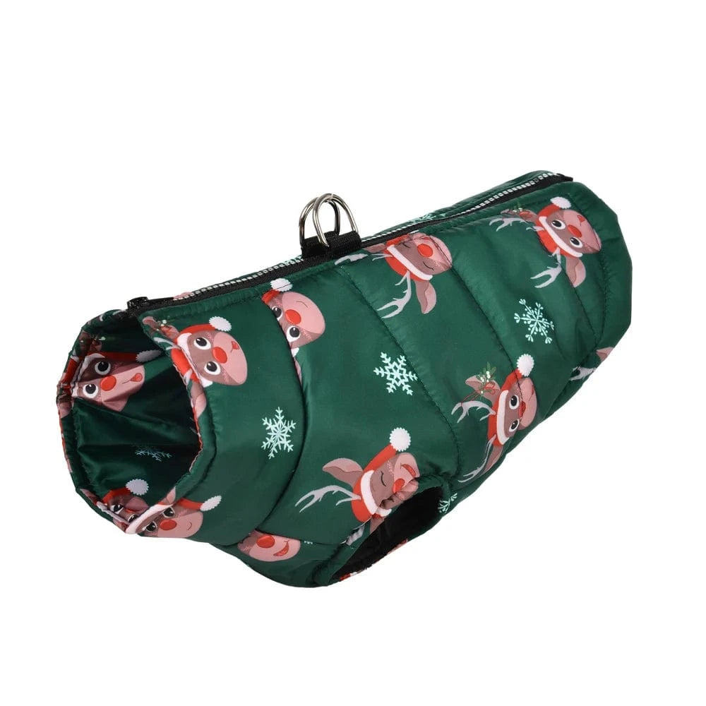 TechnuPet Pet Clothing Christmas Print Dog Winter Jacket