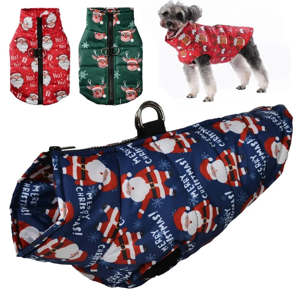 TechnuPet Pet Clothing Christmas Print Dog Winter Jacket