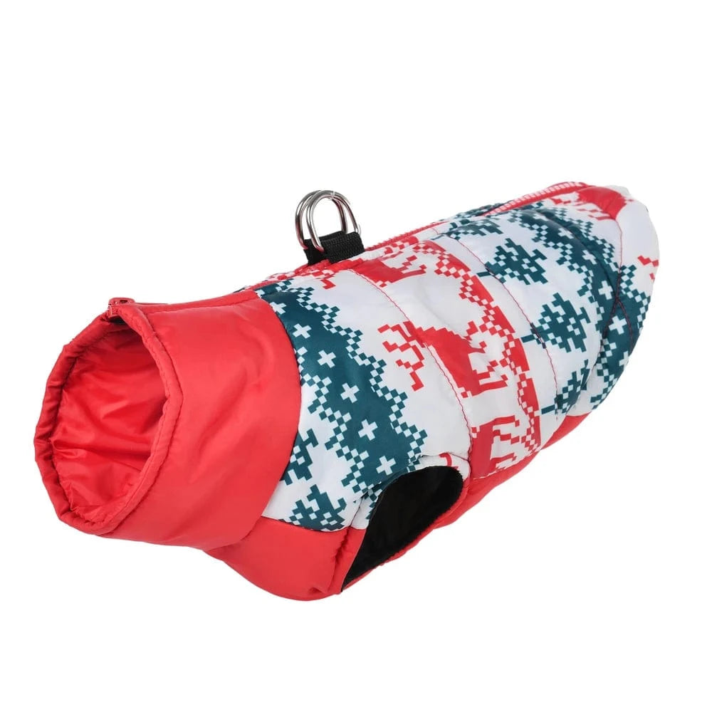 TechnuPet Dog Life jacket 02 / 3XL Christmas Print Warm Dog Jacket for Small Dogs