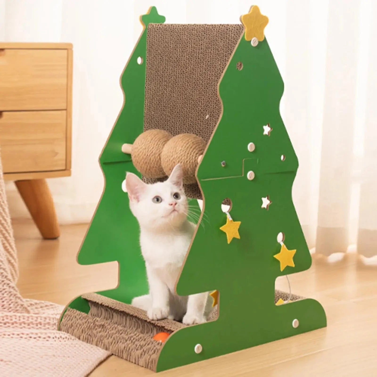 TechnuPet Cat Tree Christmas Tree Cat Scratching Post