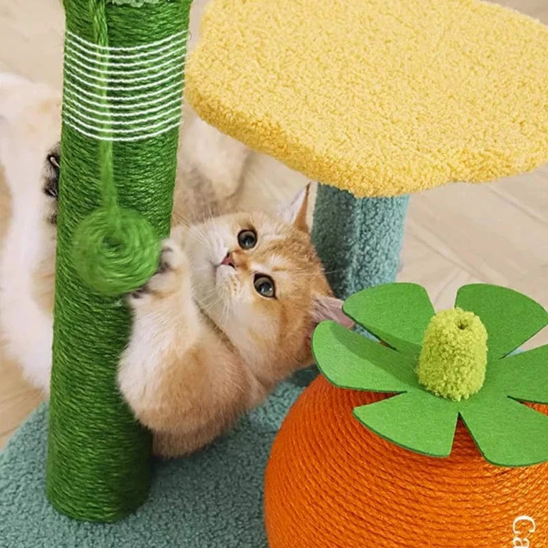 TechnuPet Cat Scratching Post Flower Colourfull Flower Cat Scratching Post