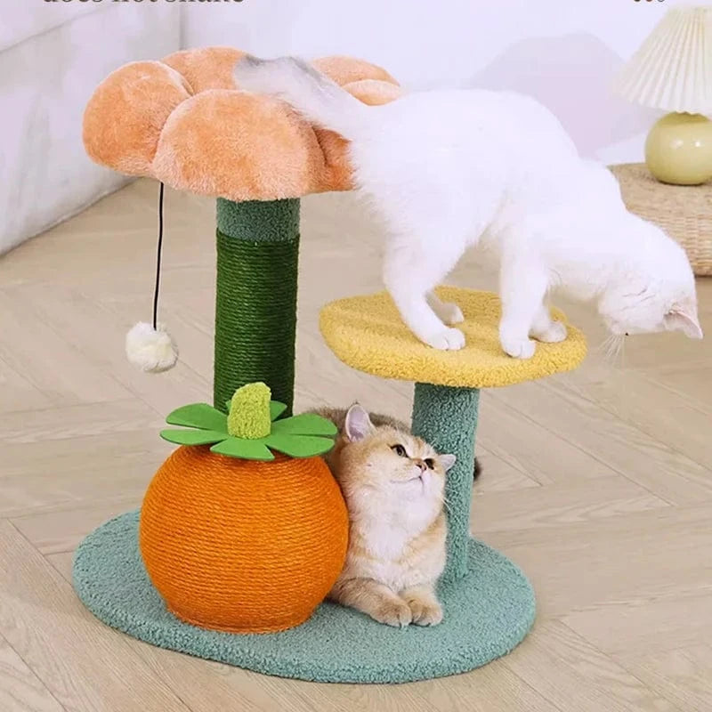 TechnuPet Cat Scratching Post Flower Colourfull Flower Cat Scratching Post