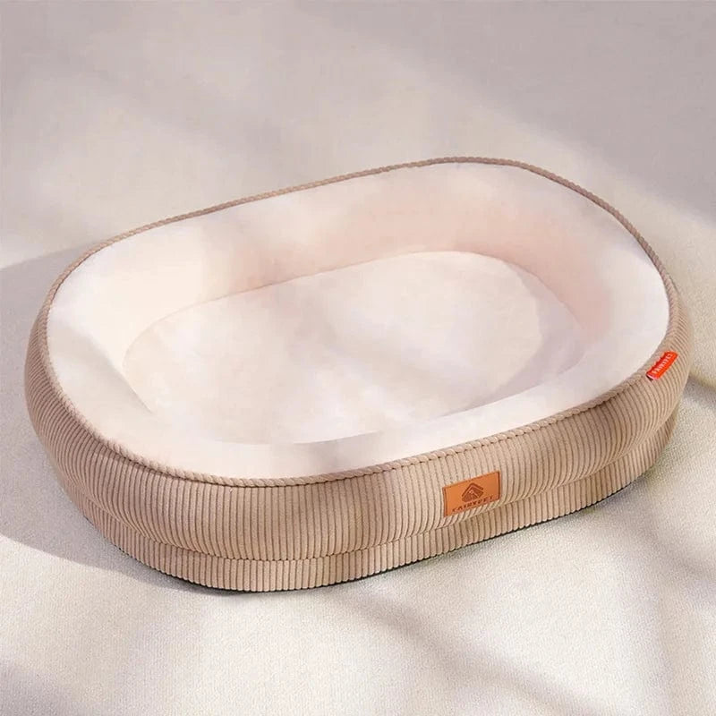 TechnuPet Dog Bed Tea Brown / S (50x40x12.5)cm / CHINA Corduroy Dog Bed