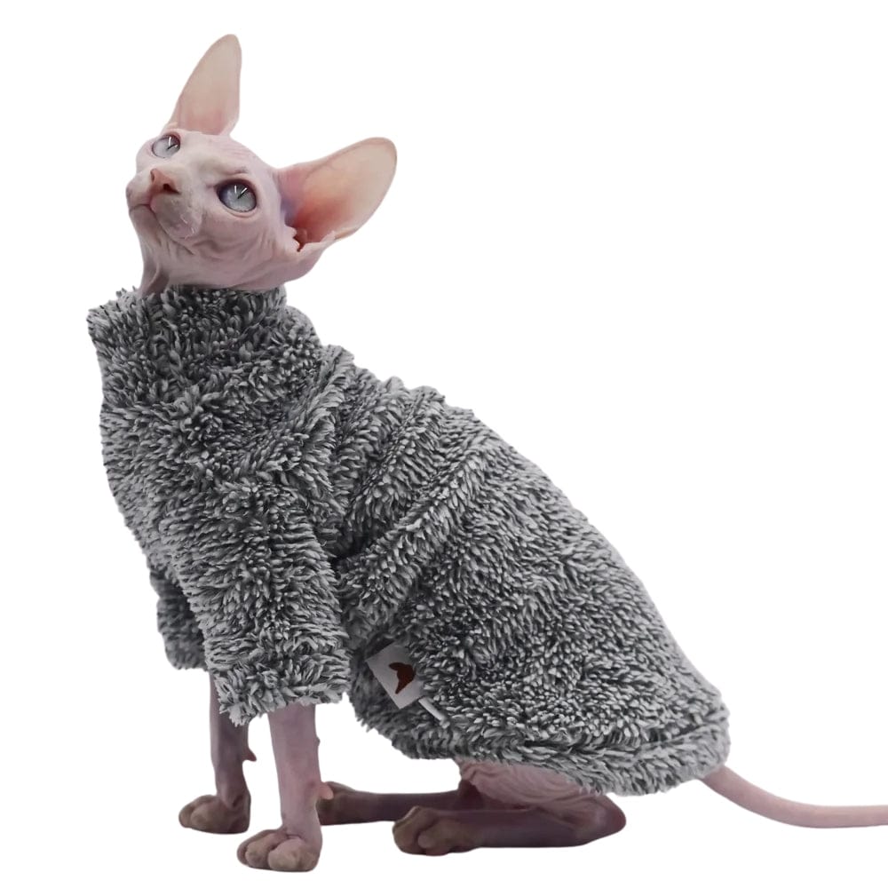 TechnuPet Cat Sweaters Black / XXL Double-Sided Fluffy Winter Jacket