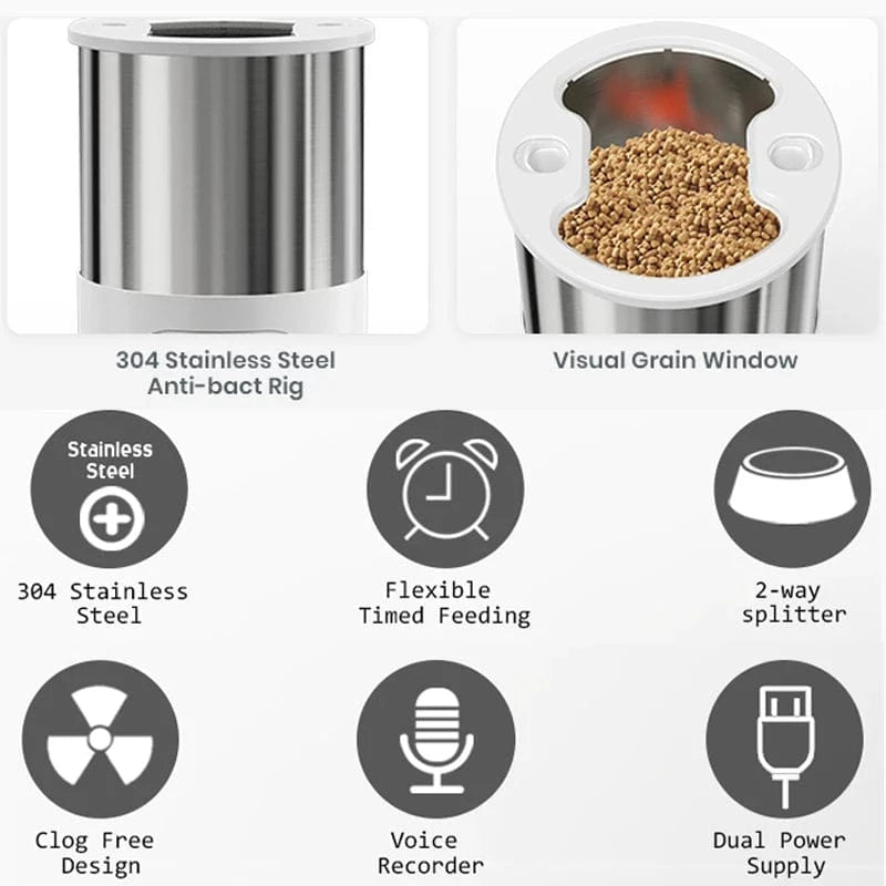TechnuPet Dual-Meal Smart Pet Feeder