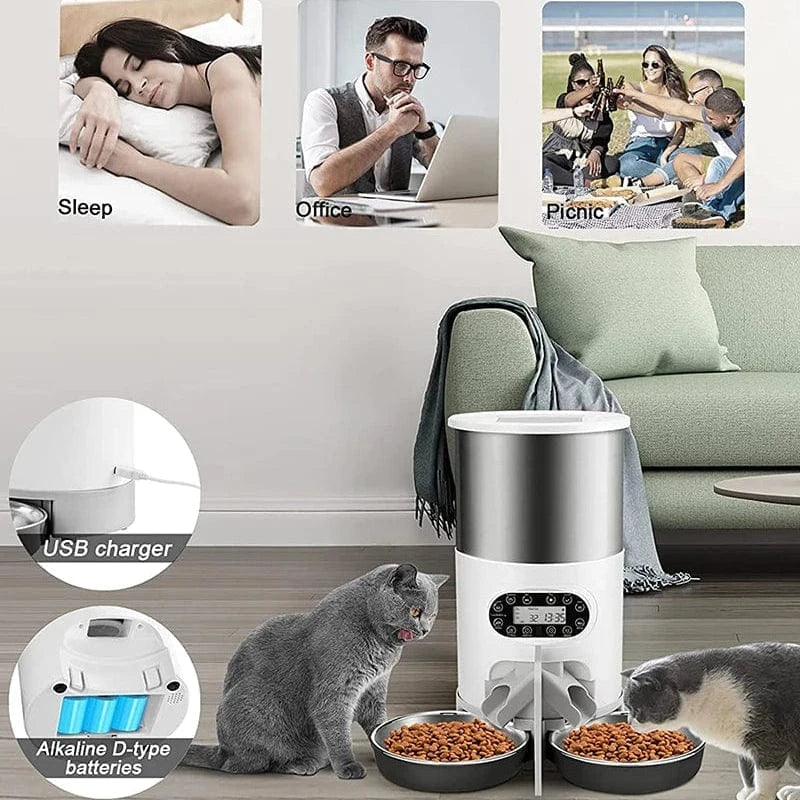 TechnuPet Dual-Meal Smart Pet Feeder