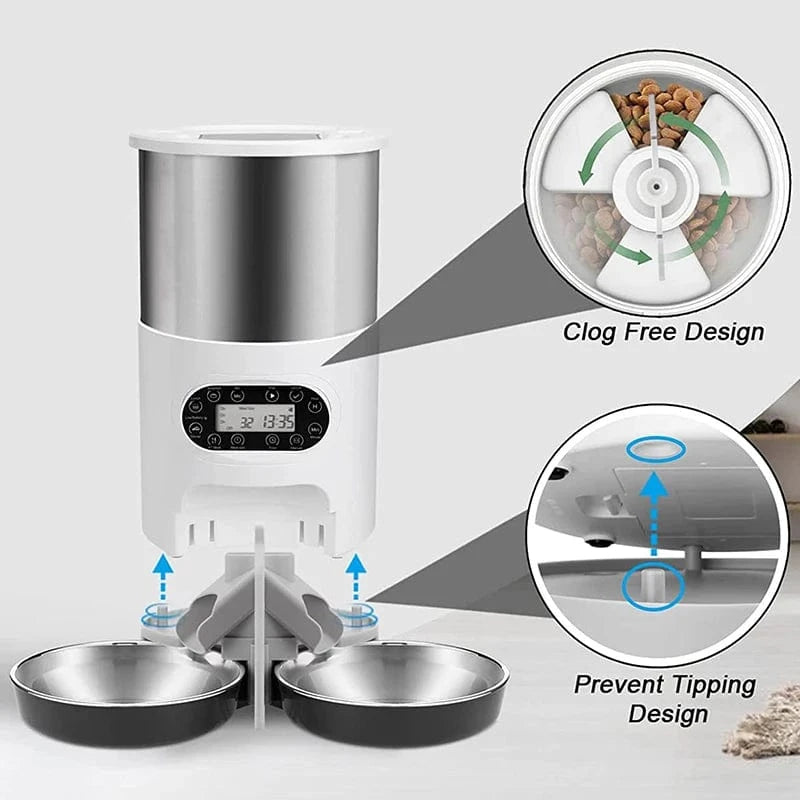 TechnuPet Dual-Meal Smart Pet Feeder