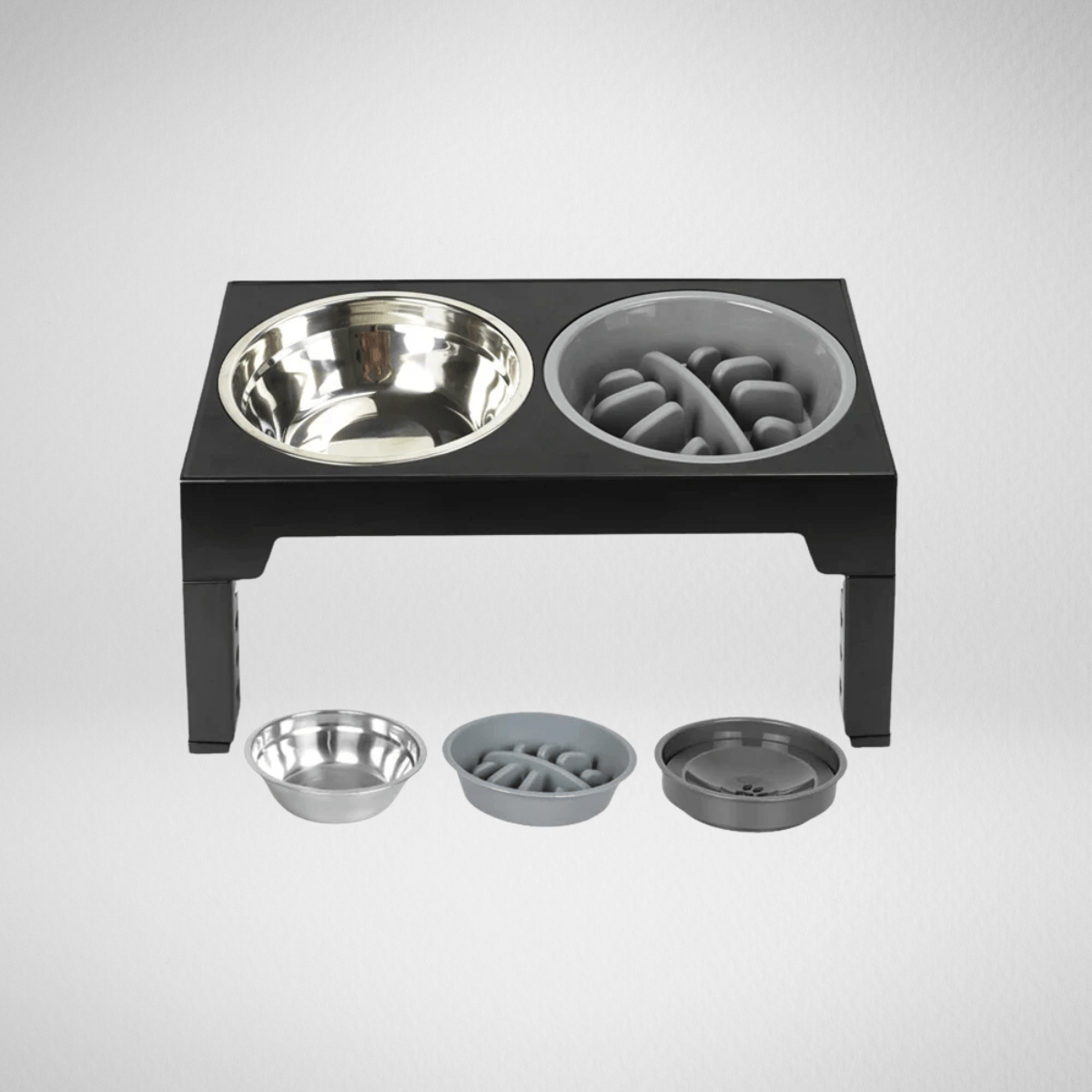 TechnuPet Slow Feeder Dog Bowl Elevated Dog Feeder