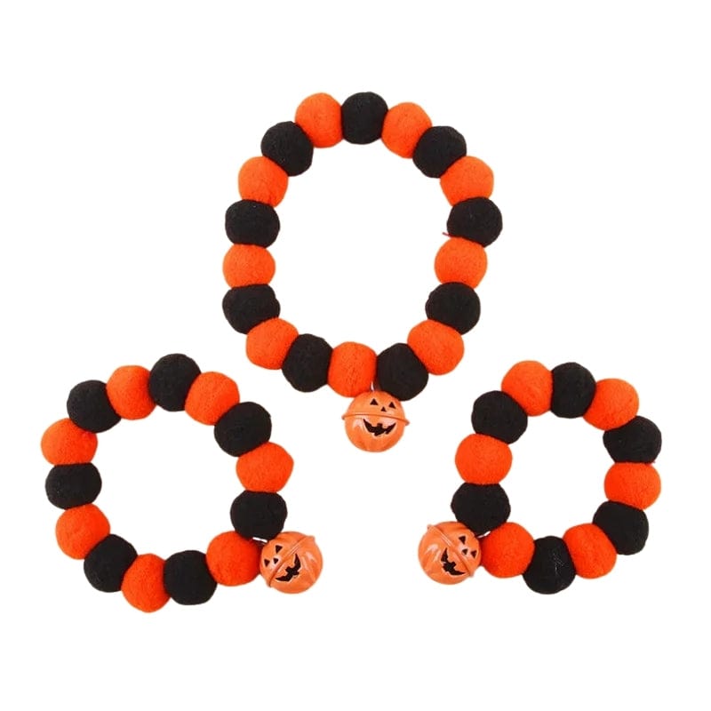 TechnuPet Cat Halloween Costumes Halloween Pet Collar Funny Pumpkin Edition