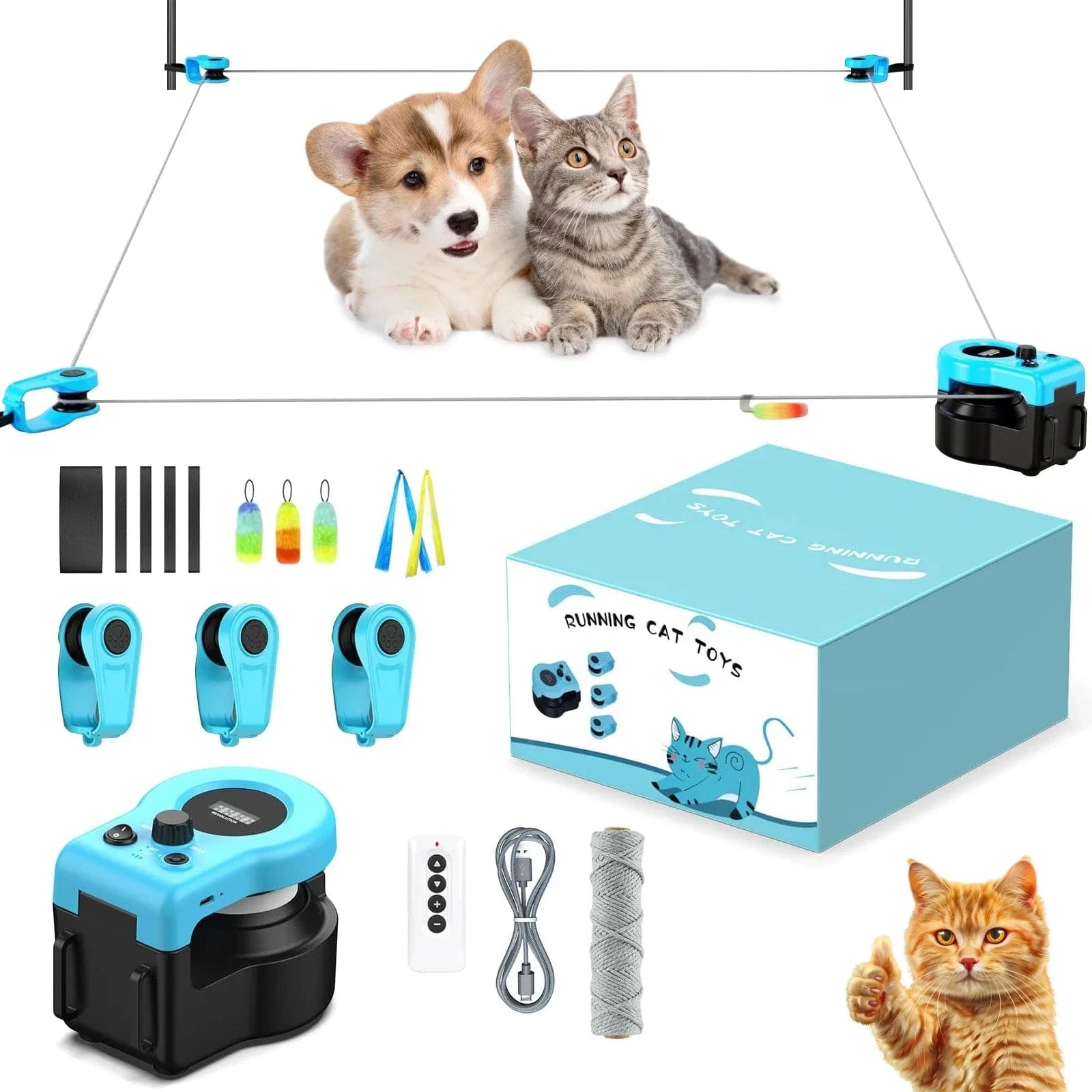 TechnuPet Cat Toys Interactive Cat Exercise Wheel for Indoor Cats