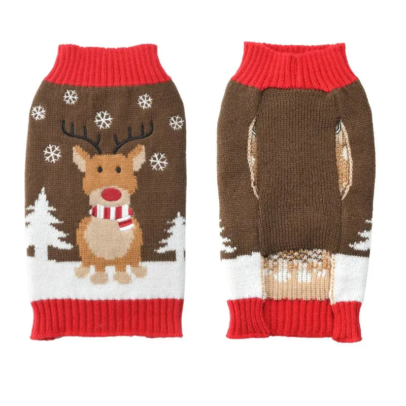 TechnuPet Dog Sweaters G Snowflake Deer / L Knitted Christmas Dog Sweater