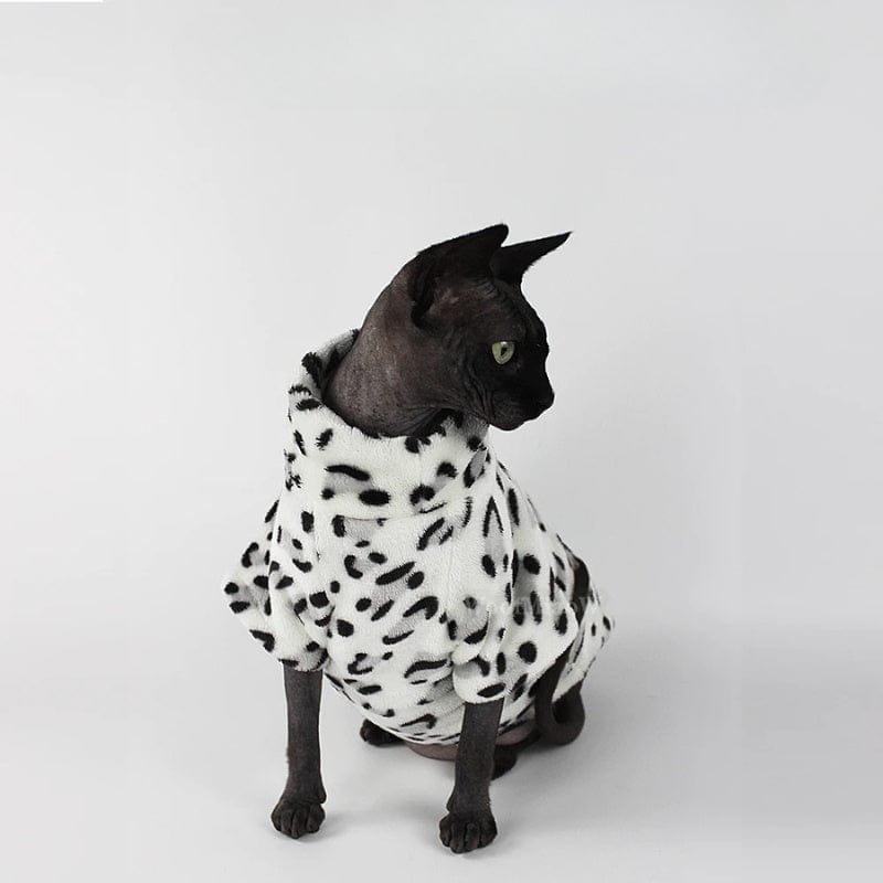 TechnuPet Cat Sweaters Leopard Print Sphynx Winter Outfit