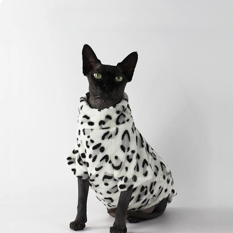 TechnuPet Cat Sweaters S Leopard Print Sphynx Winter Outfit