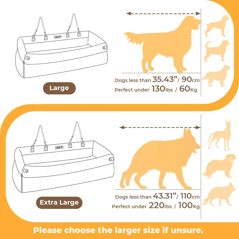 TechnuPet Car Accessories for Dogs Luxury Dog Car Seat