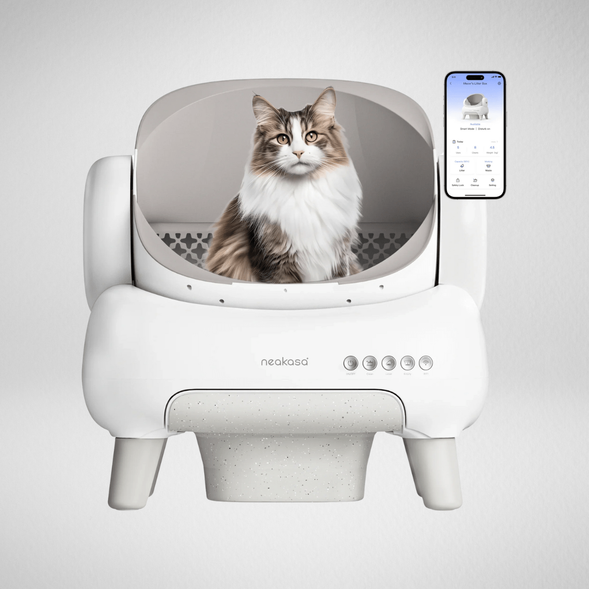 TechnuPet Smart Cat Litter Open-Top Self-Cleaning Litter Box
