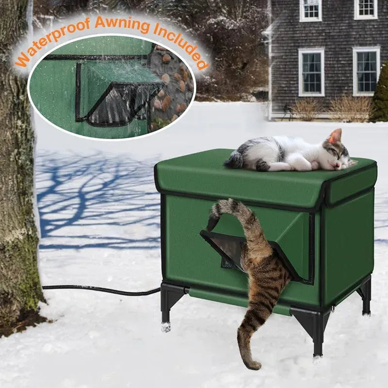 TechnuPet Cat Houses Outdoor Heated Cat House