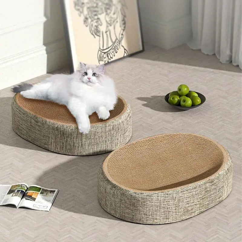 TechnuPet Cat Bed As Show Oval Sisal Cat Scratch Bed